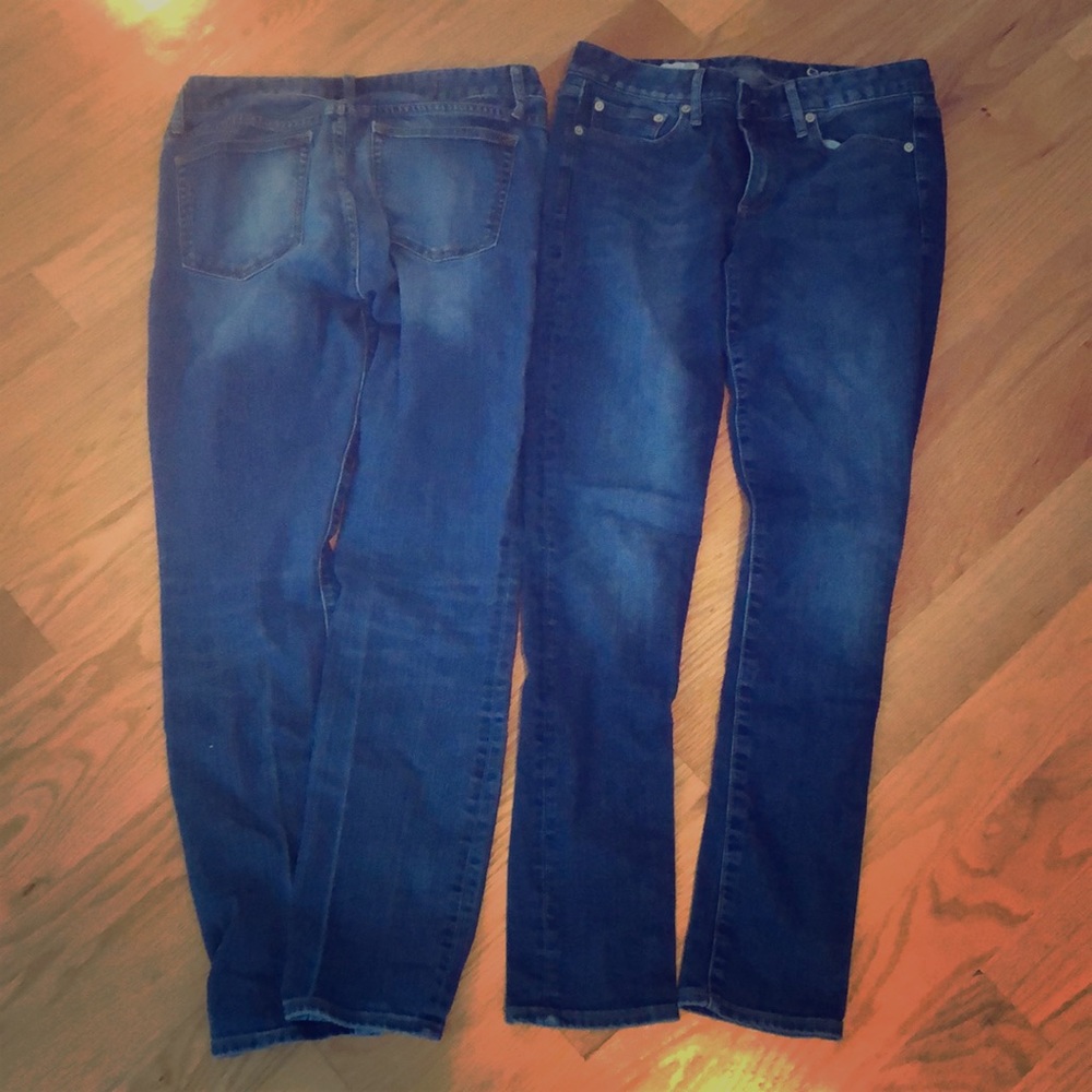 2 GAP JEANS always skinny 28r like size 6.